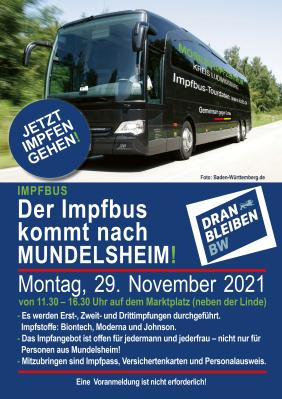 Der Impfbus kommt am 29.11.21 nach Mundelsheim