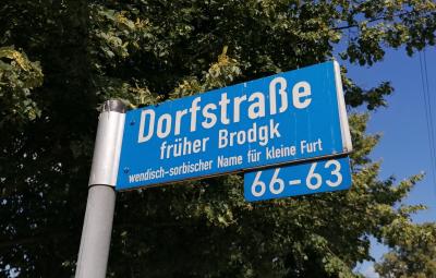 Straßenschild in Schlepzig. Foto: Dörthe Ziemer