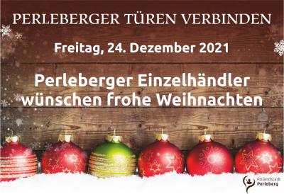 24.12.2021 | Perleberger Einzelhändler wünschen frohe Weihnachten