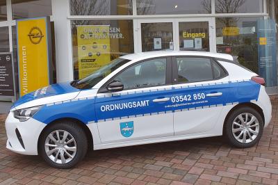 Bild Neues Elektroauto für den Kommunalen Ordnungsdienst der Stadt Lübbenau/Spreewald, Quelle: Stadt Lübbenau/Spreewald