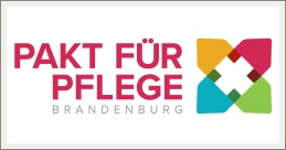 Unser Bild zeigt das Logo "Pakt für Pflege Brandenburg".