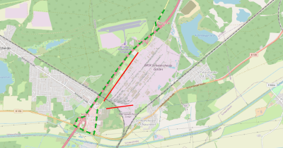 Vollsperrung der L 55 bei Schwarzheide am 22. Dezember 2021 (Bild vergrößern)