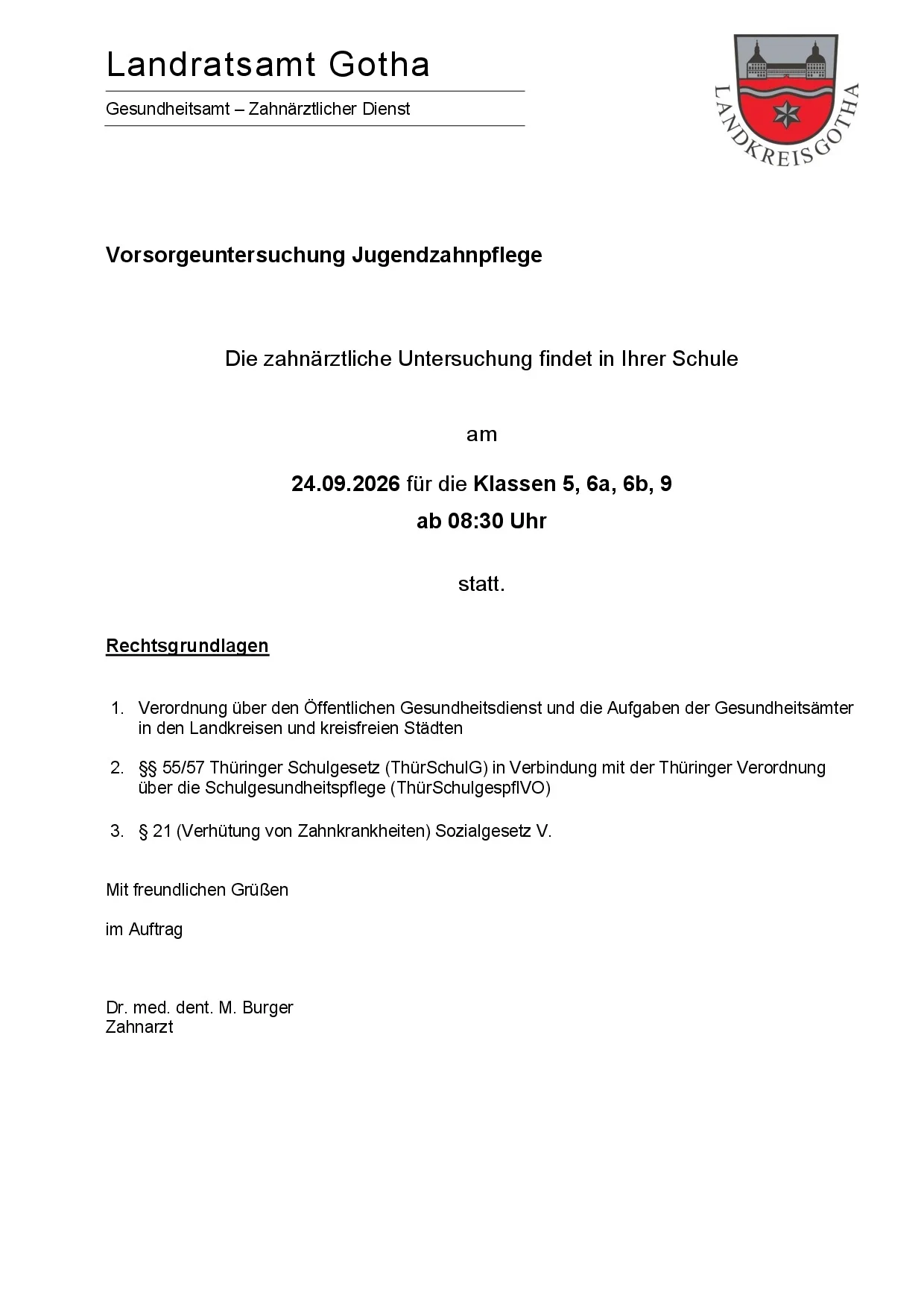 zahnärztliche Untersuchung