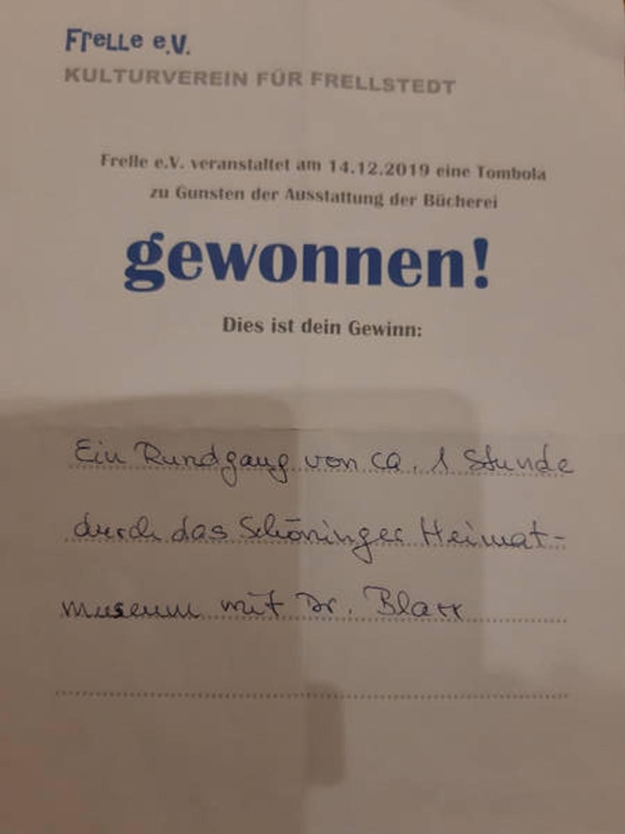 Dorftombola Gewinn 2019