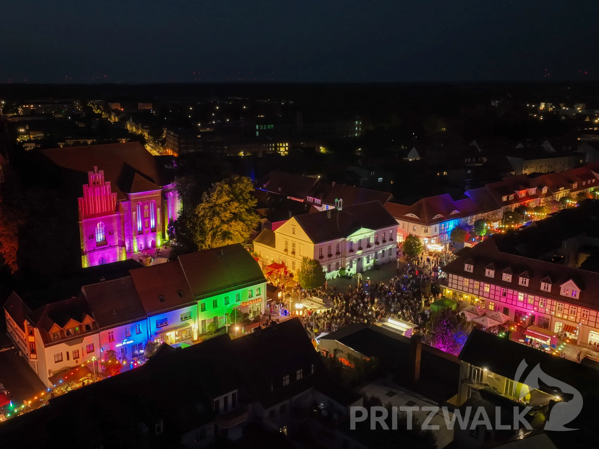 Die ganze Innenstadt wird in wundervollen Farben erstrahlen. Foto: Stadt Pritzwalk
