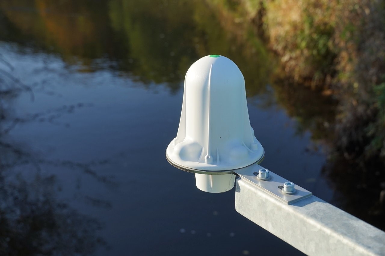 Beispiel eines Pegelstandsensors, der für die Fließgewässer Altefeld und Lüder zum Einsatz kommt