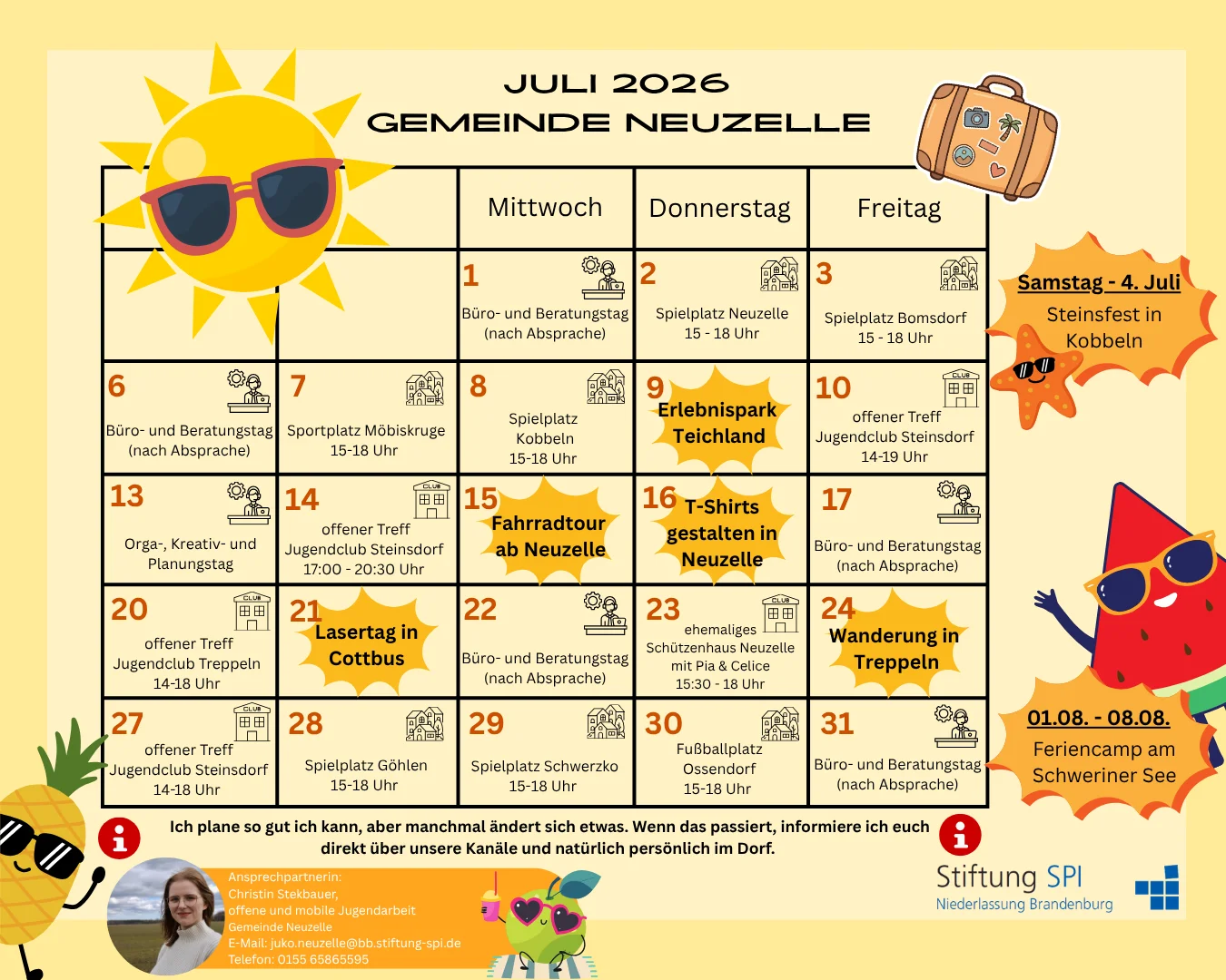 Monatsplan Juli Neuzelle