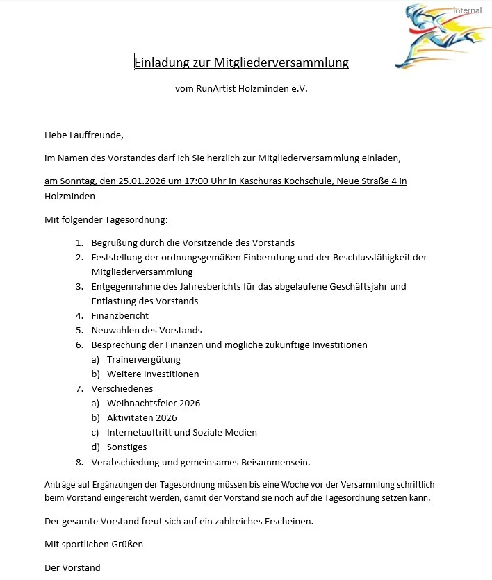 Mitgliederversammlung 2026