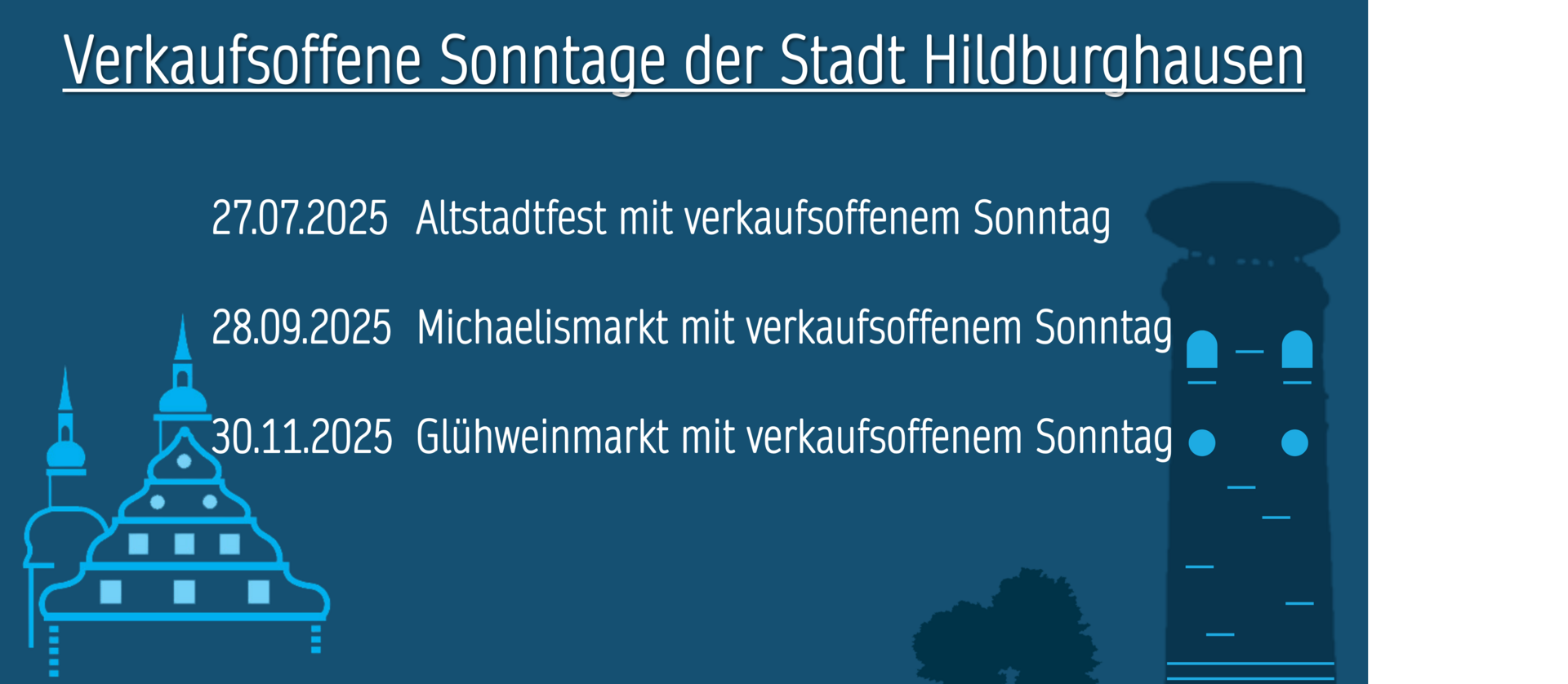 Verkaufsoffene Sonntage der Stadt Hildburghausen