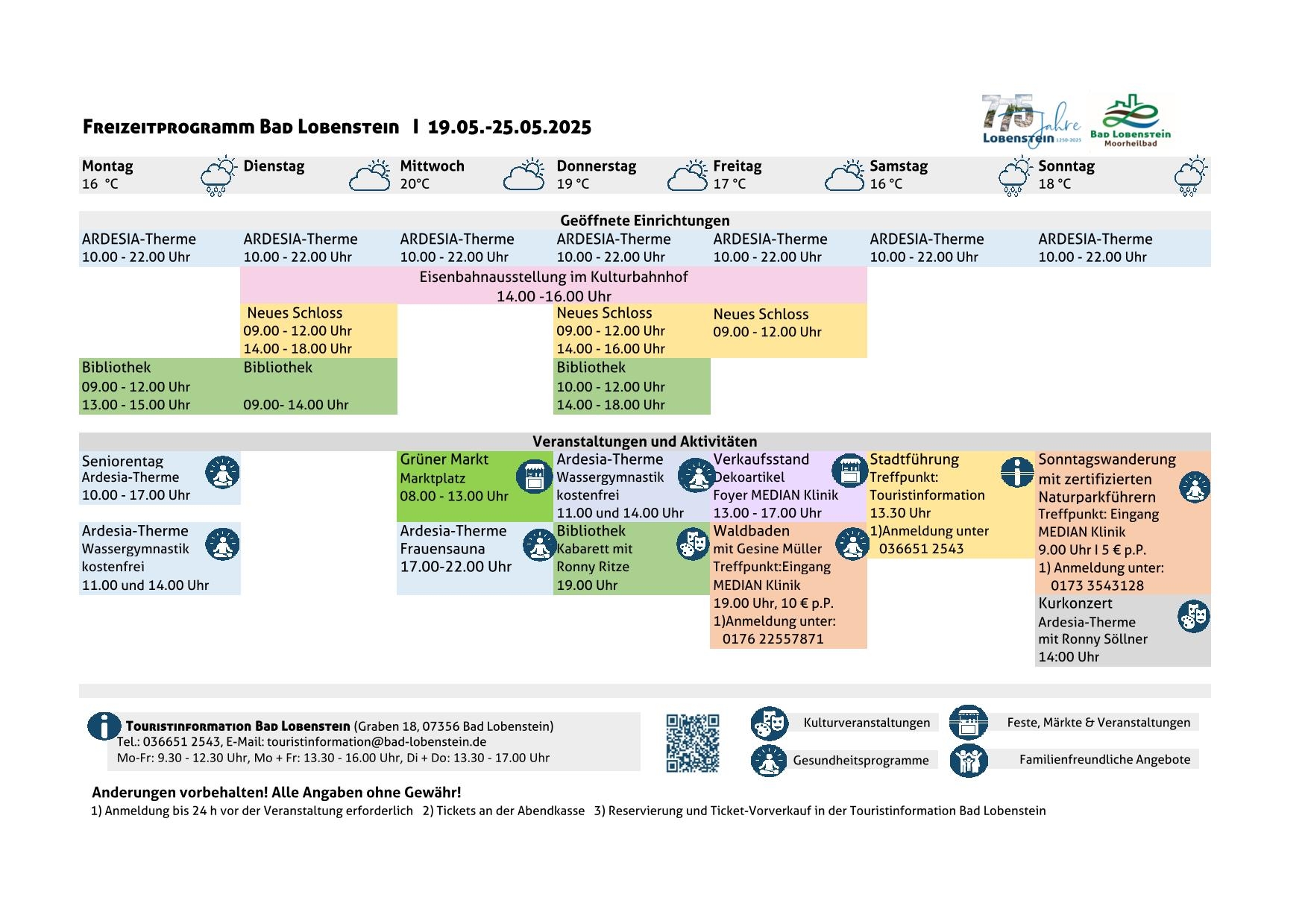 Freizeitprogramm