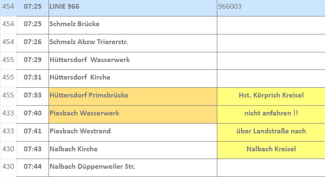 Busfahrplan 966
