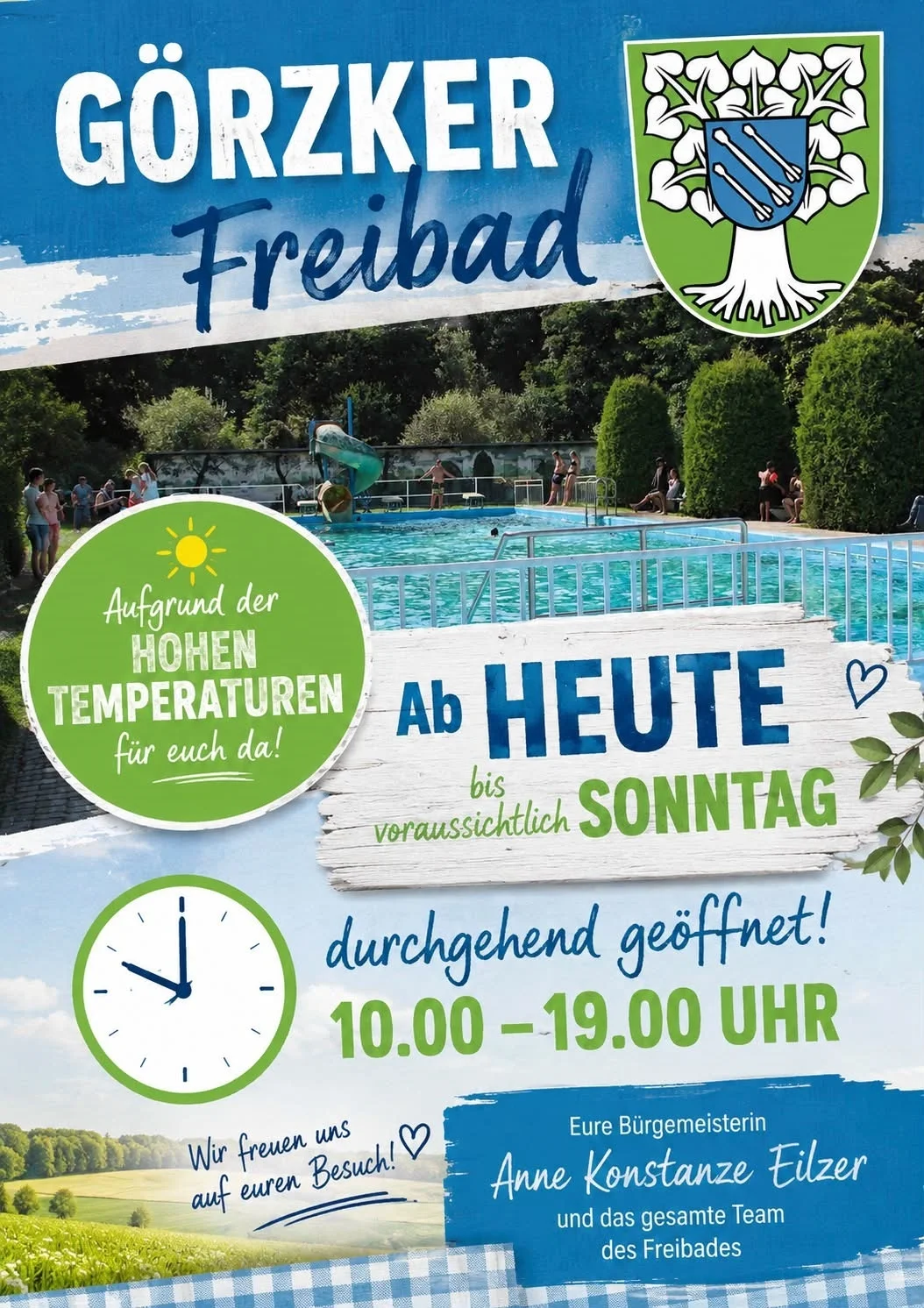 durchgehend geöffnet