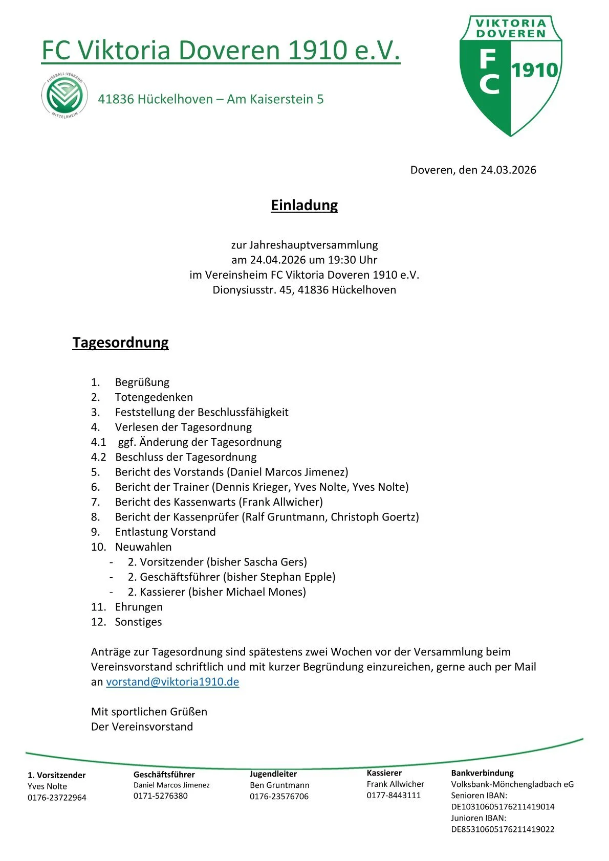 Jahreshauptversammlung