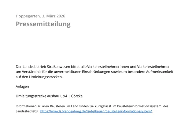 Straßenerneuerung L 94