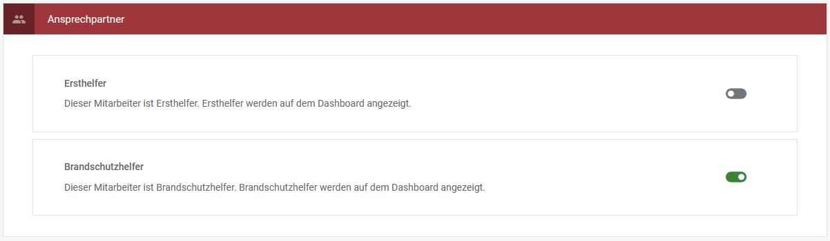 Mitarbeiter im Profil als Ansprechpartner markieren