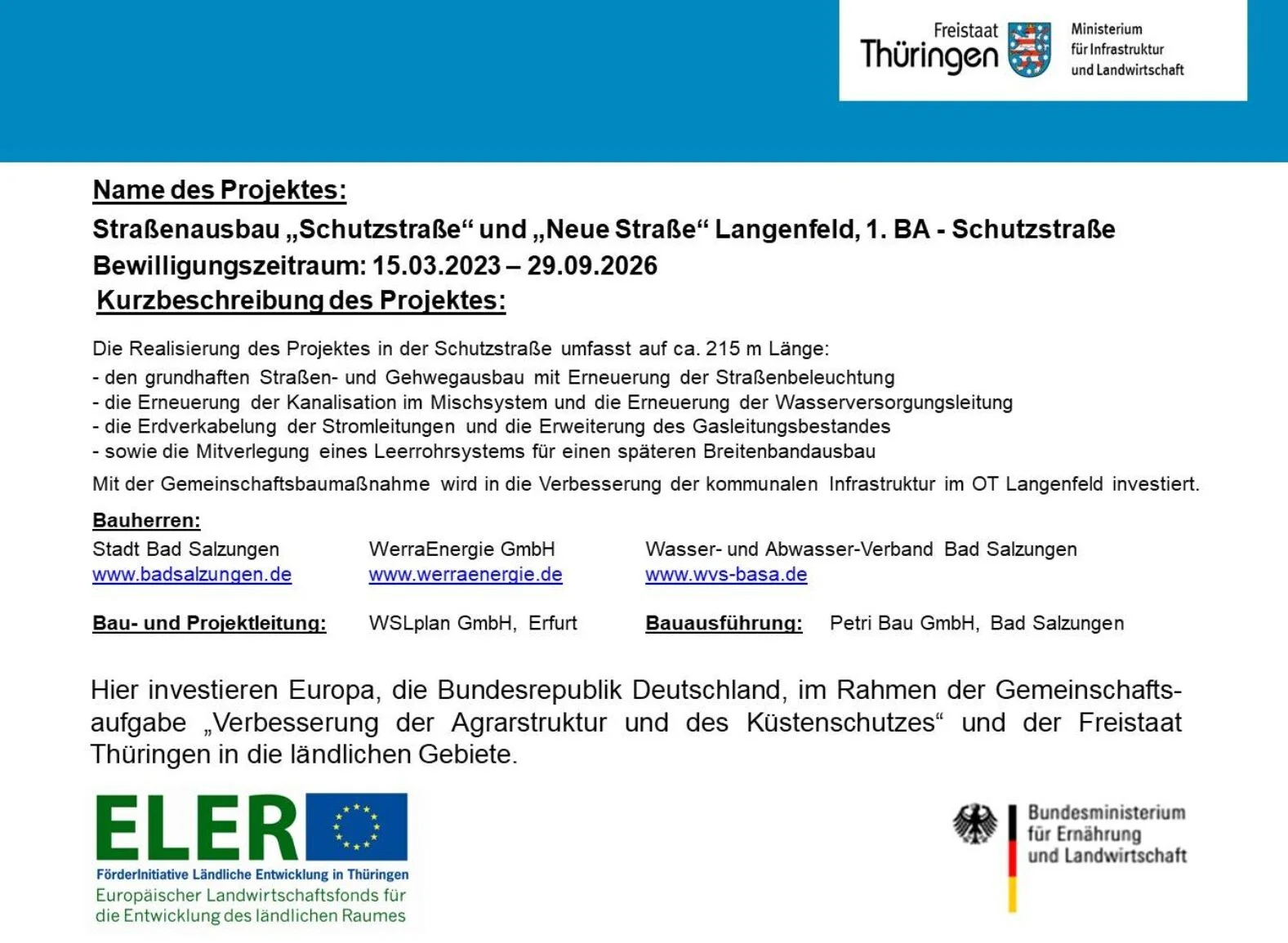 Schutzstraße Publizitätsschild