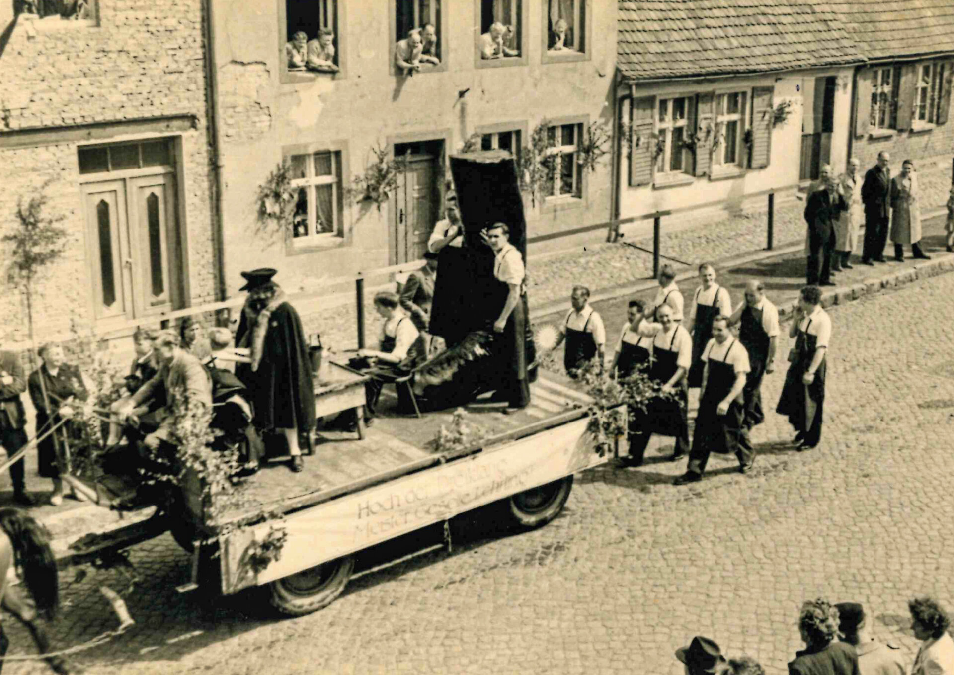 Schuster beim Festumzug 1956. Foto: Archiv Museum Pritzwalk