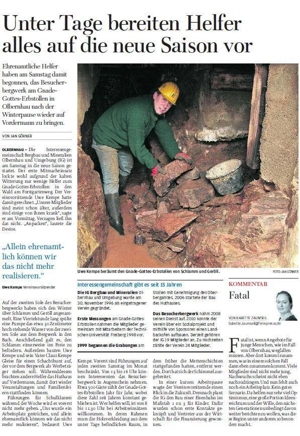 Freie Presse 9. April 2011