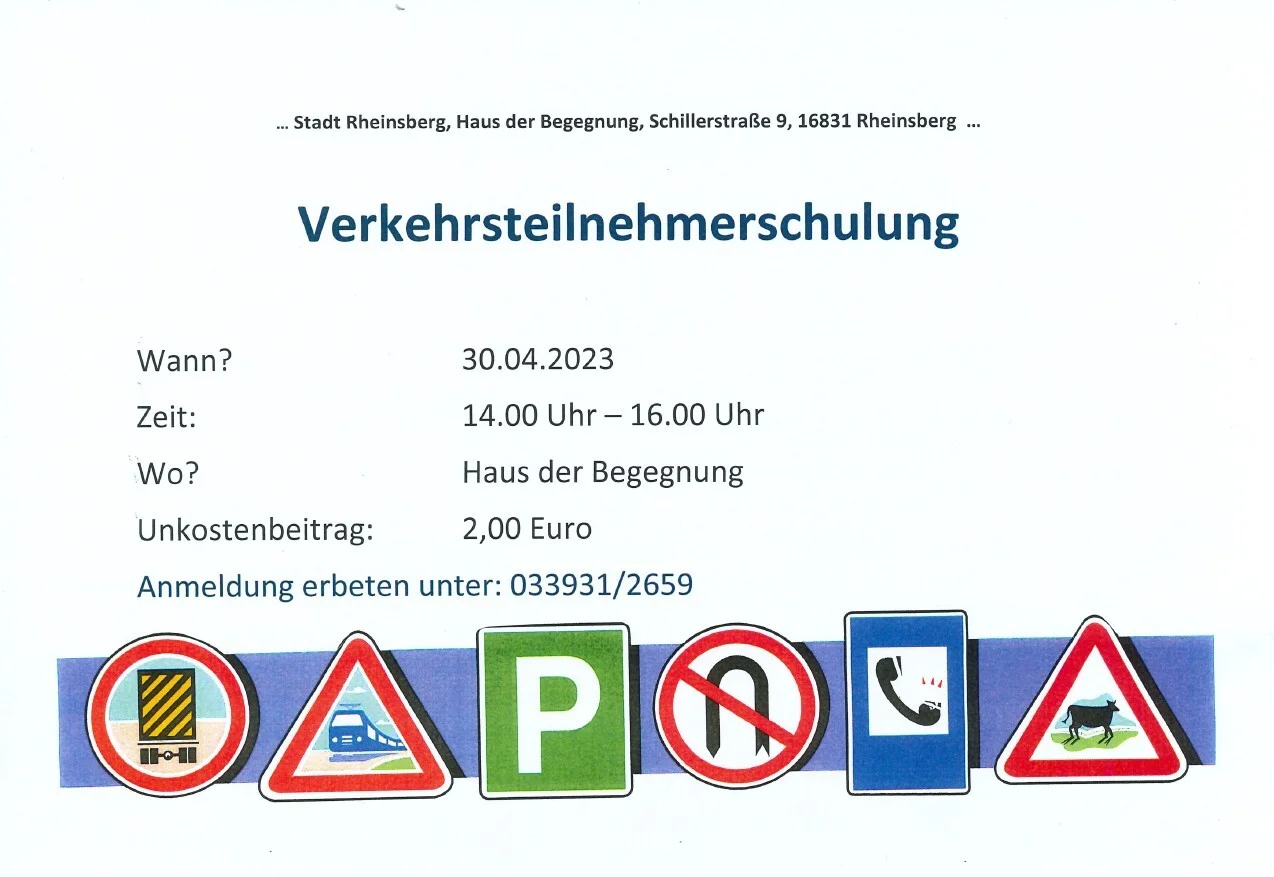 Verkehrsteilnehmerschulung