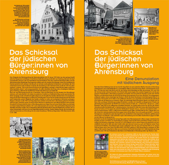 Ausstellungsexponate der Stormarnschule Ahrensburg