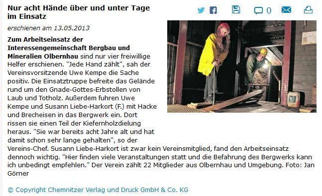 Nur acht Hände über und unter Tage im Einsatz