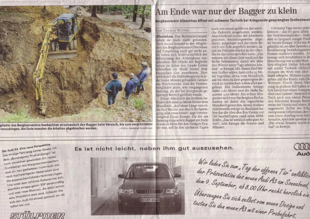Am Ende war nur der Bagger zu klein