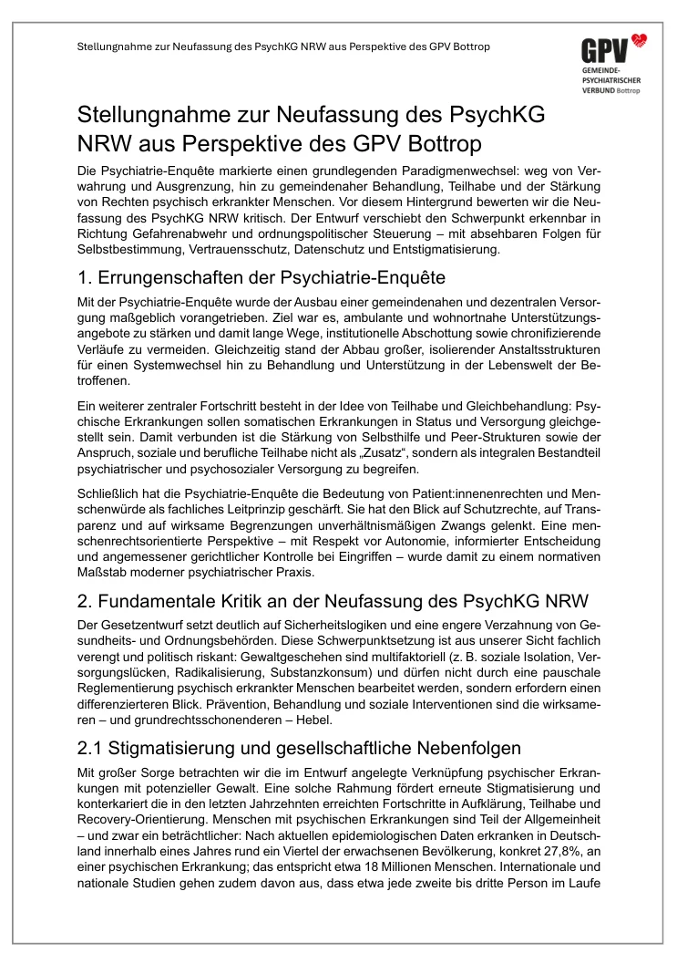 Novellierung PsychKG