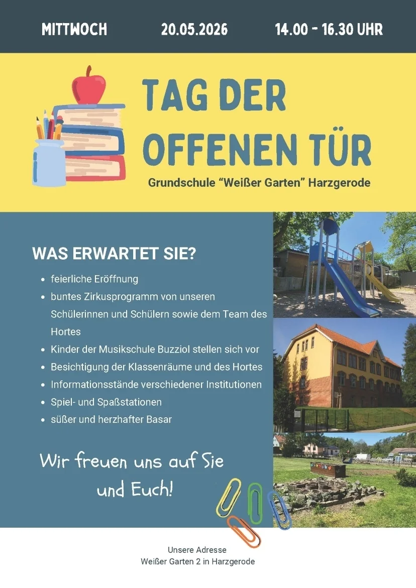 Flyer Tag der offenen Tür Grundschule 2026
