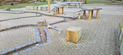 Foto zur Meldung: Vandalismus in der Silvesternacht am Kinderspielplatz Emscherpark Holzwickede