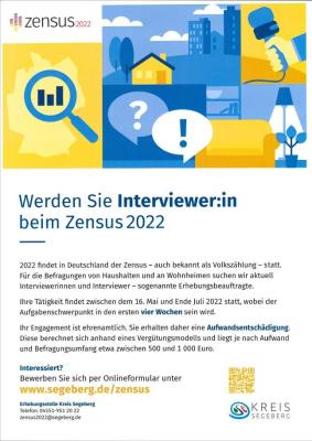 Zensus 2022 - Interviewer:in gesucht