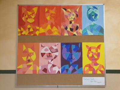 Foto zur Meldung: Klasse 5b: Katzen nach Paul Klee