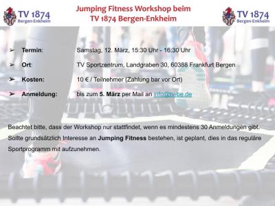 Jumping Fitness Workshop am 12. März