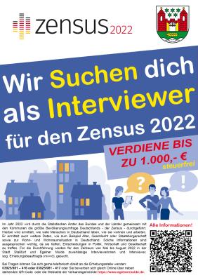 Zensus 2022 - Interviewer gesucht