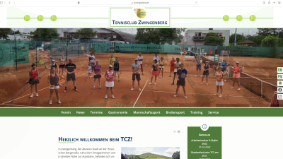 TCZ mit neuer Website (Bild vergrößern)