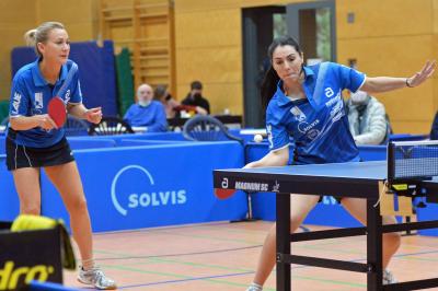 Erfolgreiches Doppel - Natalija Klimanova und Dijana Milosevic sind noch ungeschlagen in der 3-Tischtennis-Bundesliga (Bild vergrößern)