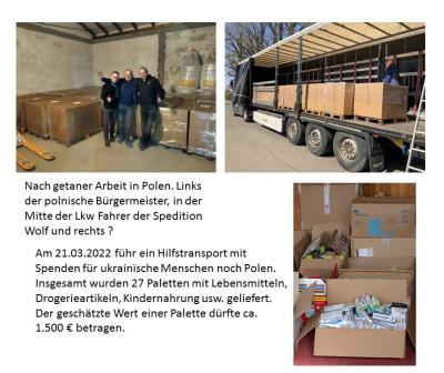 Gemeinsame Hilfsaktion der Gemeinden Märkische Heide und Heideblick war sehr erfolgreich (Bild vergrößern)