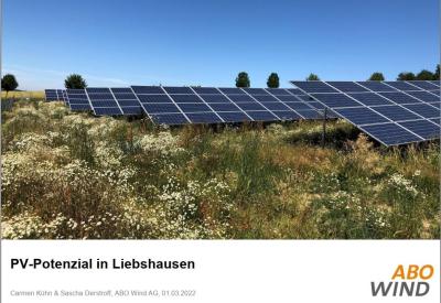 Foto zur Meldung: PV-Potenzial in Liebshausen (Präsentation ABO Wind AG)