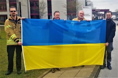 Wülfrath zeigt Solidarität mit Ukraine (Bild vergrößern)