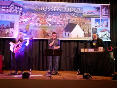 Konzert mit 3-Klang (Markus Grothe, Uli Kern und Frank Tischer) zum Ortsjubiläum Großenlüder im Lüderhaus