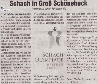 Schach in Groß Schönebeck - Blitz (Bild vergrößern)