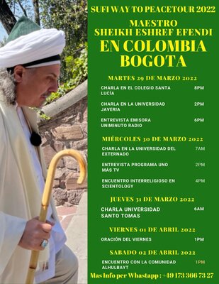 Vorschaubild der Meldung: Sufi Way To Peace Tour 2022 in Colombia Bogota