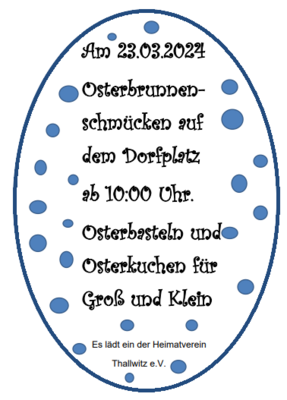 Osterbrunnenschmücken in Thallwitz