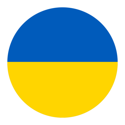 Kreis in den Farben der ukrainischen Flagge