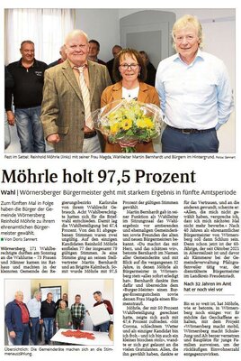 Bürgermeisterwahl am 3.4.2022  (Artikel aus dem Schwarzwälder Boten vom 4. April 2022 von Doris Sannert) (Bild vergrößern)