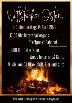 Osterspaziergang endet am Osterfeuer