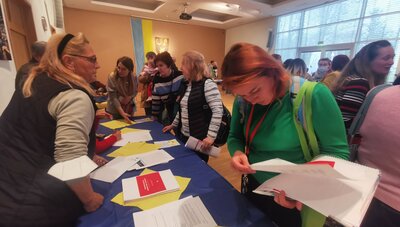 Großer Andrang beim Infoangebot für Ukraine-Flüchtlinge