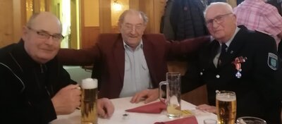 90. Geburtstag von Alwin Bresch (v.l.n.r. Hartmut Sommer, Alwin Bresch, Hans-Joachim Buchwald)