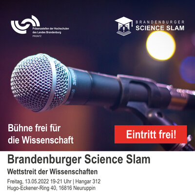 1. Brandenburger Science Slam in Neuruppin - Jetzt kostenfreie Tickets für den 13. Mai 2022 sichern