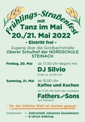 20./21.05.2022 Frühlings-Straßenfest mit Tanz im Mai