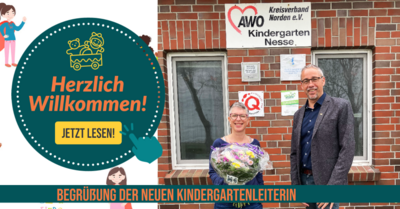 Begrüßung der neuen Kindergartenleiterin in Nesse (Bild vergrößern)
